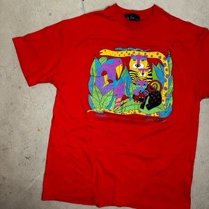 Vintage 90s Laurel Burch ‘Animalia’ Graphic Shirt - Single Stitch